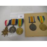 World War I three medal group to 111593 Private A. Theobald 6-GMR, together with two similar