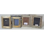 Four small modern silver photograph frames and miscellaneous items of silver plate