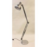 Modern chromium plated Anglepoise type standard lamp