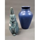 Bourne Denby stoneware decanter in the form of a rabbit, after a model by Gilbert, inscribed verso