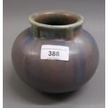 Fulper pottery, New Jersey, USA, vase No. 531, decorated in a pink mauve slip glaze, 4.75ins high