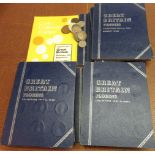 Quantity of Whitman coin albums with various coins