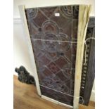 Pair of Victorian stained glass church window panels, 47inx 24ins approximately Please see pictures,