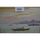 Halid Naci, three watercolours, views of Istanbul, signed Halid, 5ins x 7ins and 7ins x 5ins