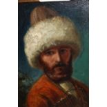 William Simpson, oil on panel, ' Head of a Circassian ', signed, inscribed and dated verso 1858,