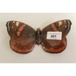 Large Beswick Red Admiral butterfly, No. 1488, 6 and 7/8ins wide (no chips, cracks or restoration,