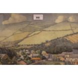 S.O. Svensen, pair of watercolours, views of Combe Martin, 11ins x 15ins and an N.M. Adams,