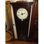 20th Century oak cased National Electric master clock, with circular white dial having Arabic