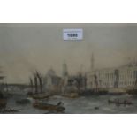 19th Century coloured engraving by Ravell after Allen, ' Port of London 1839 ', together with