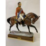 Large Royal Worcester porcelain figure ' Wellington on horseback ', modelled by Bernard Winskill,