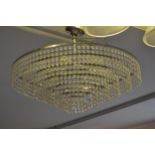 Modern circular four tier light fitting, together with a quantity of other modern wall lights etc.