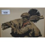 Arthur Rigden Read, signed woodcut print in colours, ' The Chimney Sweep ', dated 1924, 8ins x 8.