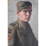 William Dring, pastel portrait of a military gentleman, signed, 19ins x 13ins, unframed