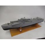 Scratch built wooden model of a Third Reich motor torpedo boat fitted for radio control (not