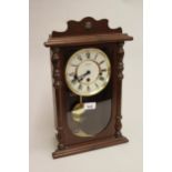 Modern three train wall clock, the dial signed Hermle