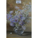 Grace H. Hastie, signed watercolour vase of flowers, (Watercolour Society of Ireland label verso),