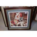 Roy Miller, artist signed Limited Edition colour print ' The Carousel ', 13.5ins x 14.5ins, framed