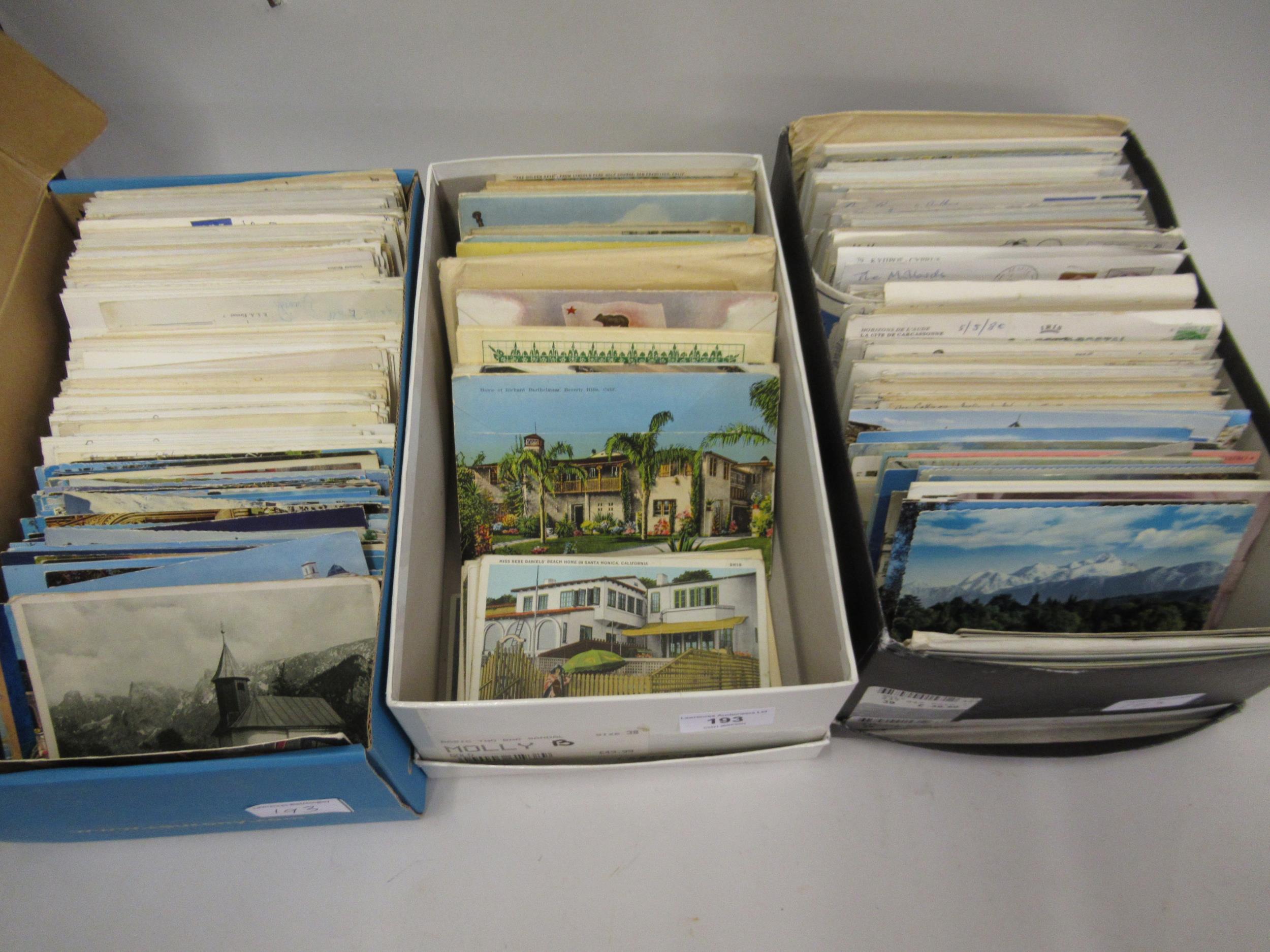 Three boxes containing a large collection of various early and late 20th Century topographical