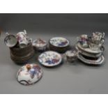 19th Century Spode stone china part tea service in the Tobacco Leaf pattern (some damages)