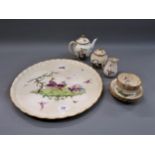Late 19th Century Royal Worcester cabaret set decorated with exotic birds in landscapes