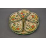 Early 20th Century Masons ironstone hors d'oeuvres six piece set