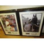 Two sportsman photographs with autographs, Bob Champion and Mike Brearley