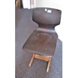 Mid 20th Century child's plywood and beech chair