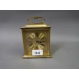 Swiss eight day brass cased mantel clock