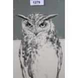 Bryan Organ, pair of signed artists proof lithographs, study of an owl, and study of a bird of prey,