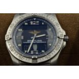 Breitling Chronometre Aerospace with titanium case, case diameter 42mm, on a matching bracelet