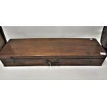 Late 19th / early 20th Century mahogany gun case, having lift out sectioned tray and unfitted