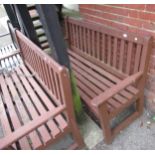 20th Century teak slatted garden bench