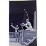 T.J. Bott, 19th Century pate-sur-pate rectangular porcelain plaque depicting an Egyptian scene,