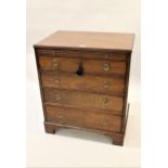 Early 20th Century mahogany dwarf chest in George III style with reeded top and pull out slide above