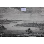 Two 18th Century engravings, views of Constantinople, one inscribed ' To John Hagar ', 11.5ins x