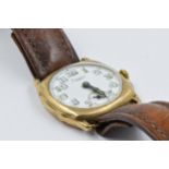 Mappin, gentleman's 9ct gold cased wristwatch (movement at fault)