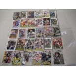 Group of thirty various American signed football cards