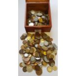 Small box containing a mixed quantity of World coins