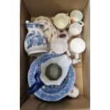 George Jones Crescent china trio, together with a quantity of other decorative and commemorative