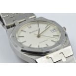 Bulova, gentleman's automatic stainless steel wristwatch with centre seconds and subsidiary date