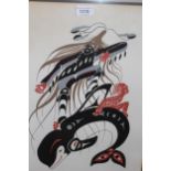 Delmar Johnnie Seletze, Limited Edition colour print ' Dancer ', 18ins x 12.5ins approximately,