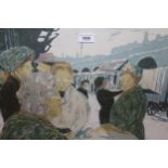 Limited Edition colour print ' Brixton Market ' No. 1 of 12, signed Cullen and dated '78, 16ins x