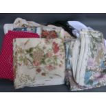 One box containing a large quantity of various fabrics, including Laura Ashley, Sanderson etc.