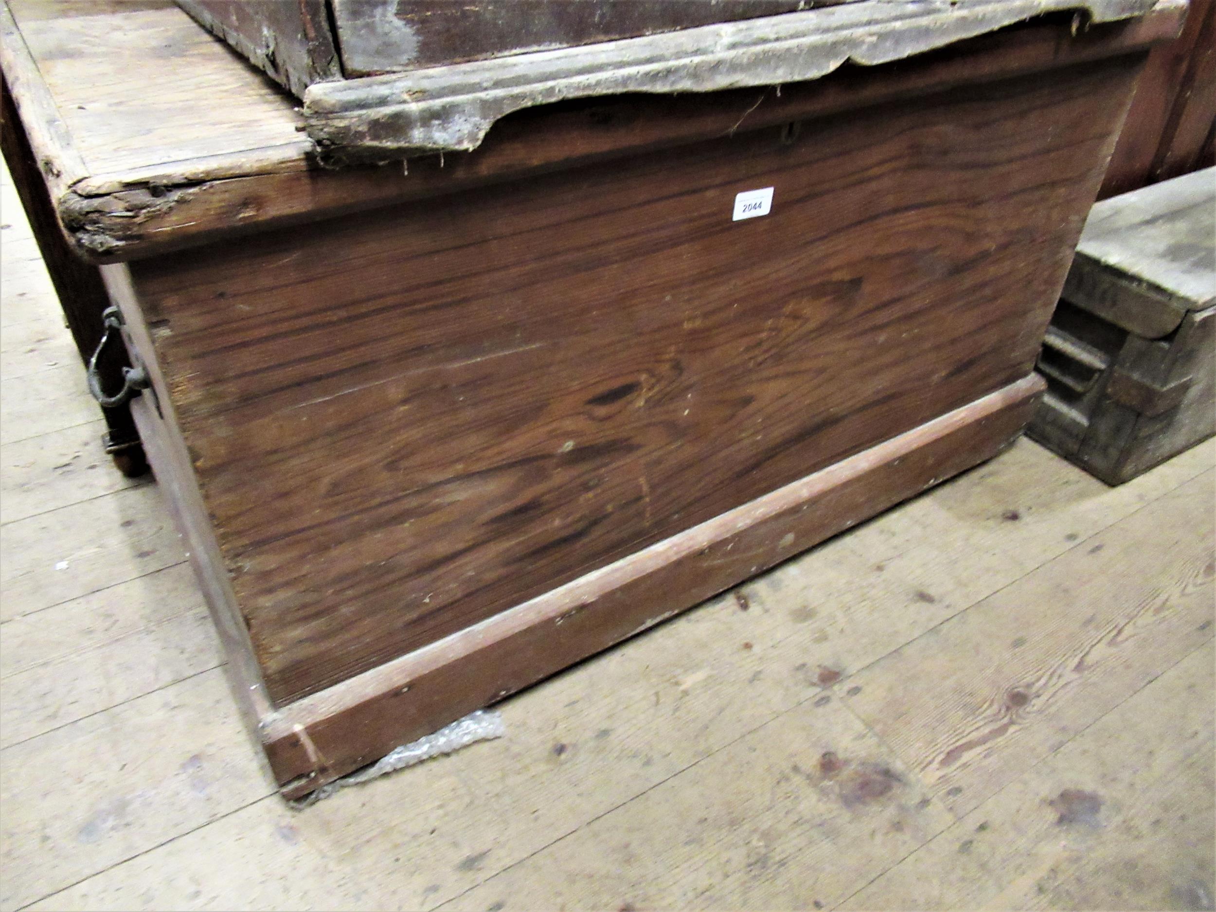 Large 19th Century stripped pine trunk