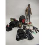 Box containing a small quantity of various 20th Century Star Wars related figures etc.