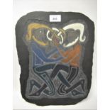 Carved Celtic style slate plaque by Reg Beach