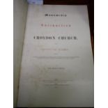Folio volume, ' Monuments and Antiquities of Croydon Church ' by John Corbett Anderson, 1855