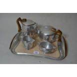 Mid 20th Century Picquot ware tea service on tray