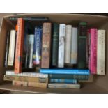Box containing a quantity of various modern books including some Folio Society books and a large
