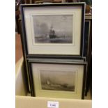 Quantity of small framed engravings and prints, maritime scenes